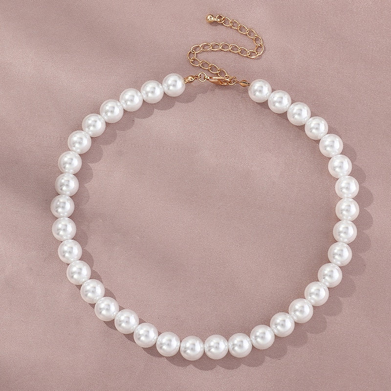 Vintage Pearl Choker Necklace