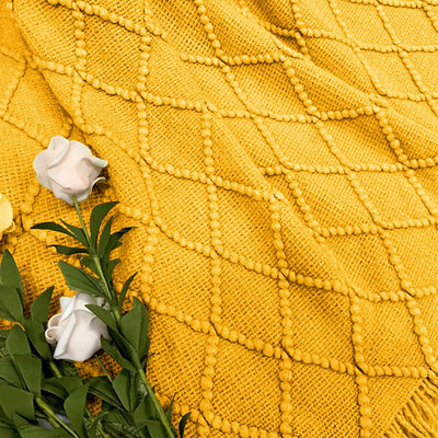Waffle Knitted Blanket