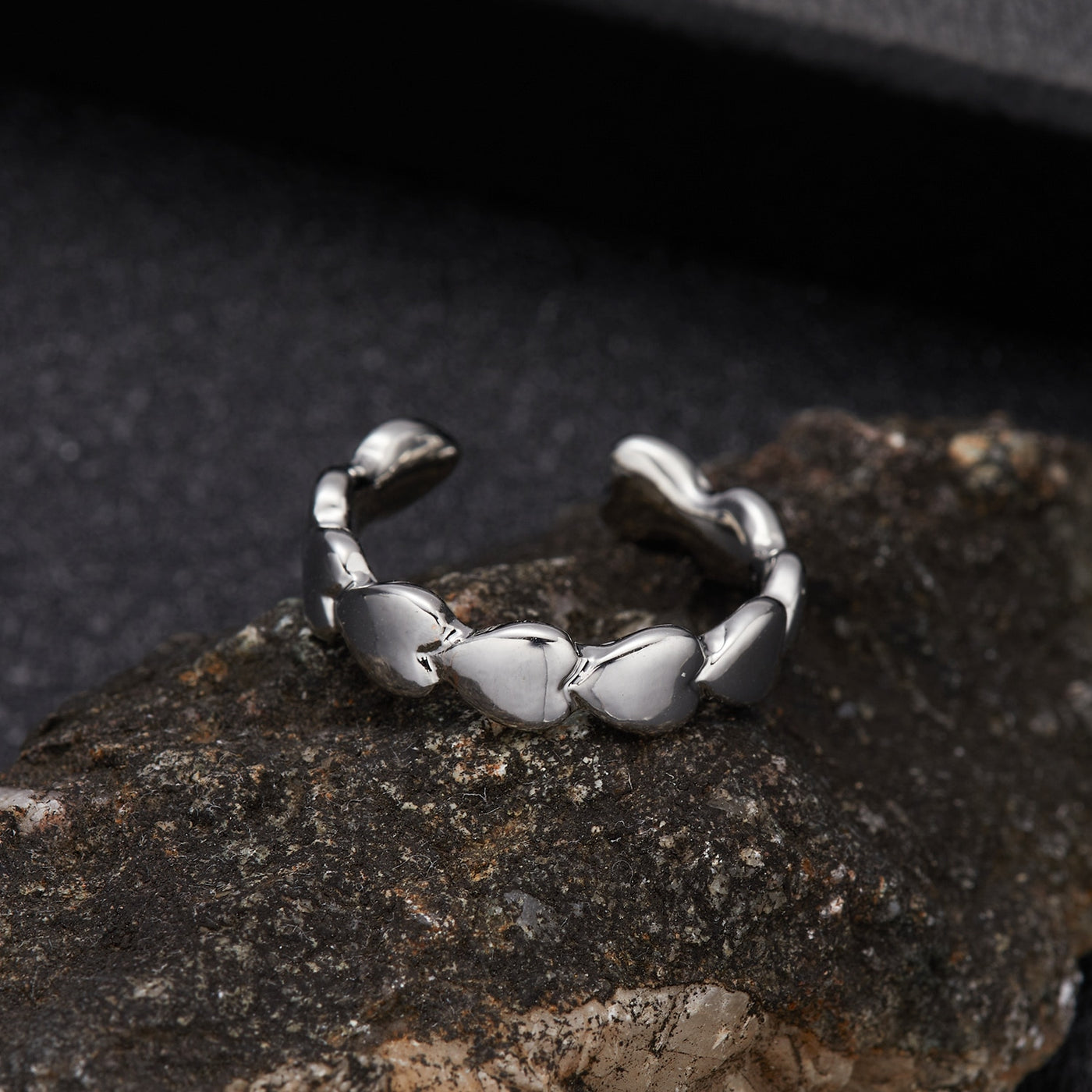 Unisex Silver Twined Ring