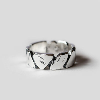 Unisex Silver Twined Ring