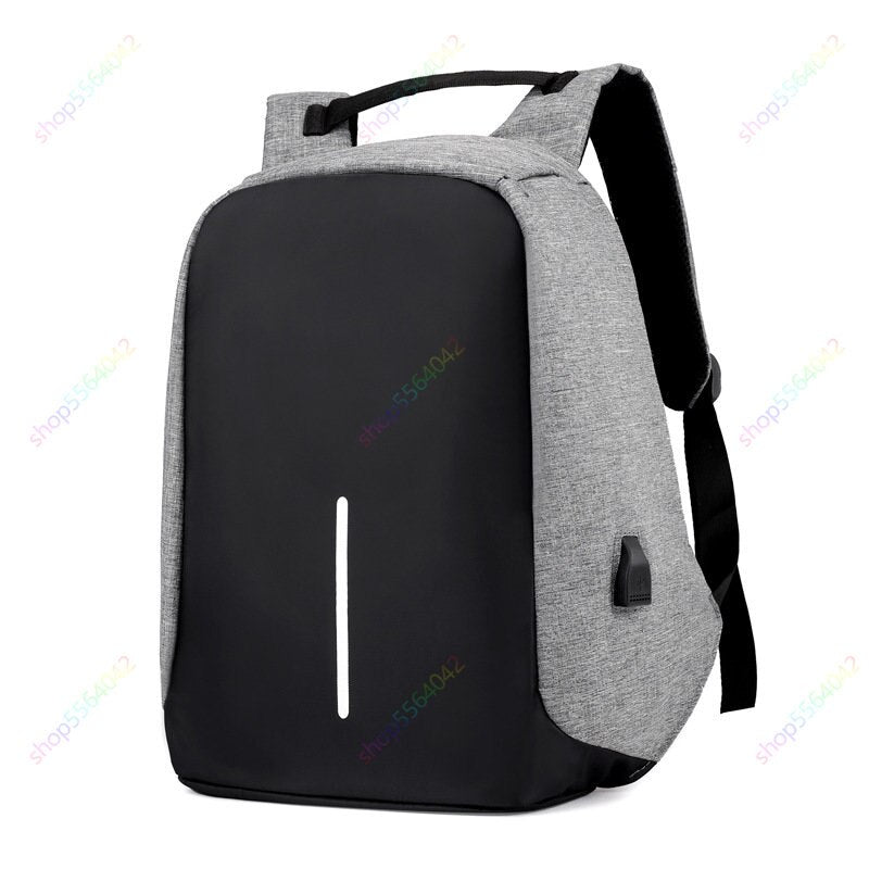 Anti-theft Laptop Backpack-grey