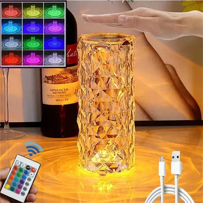 LED Bedside Crystal Lamp