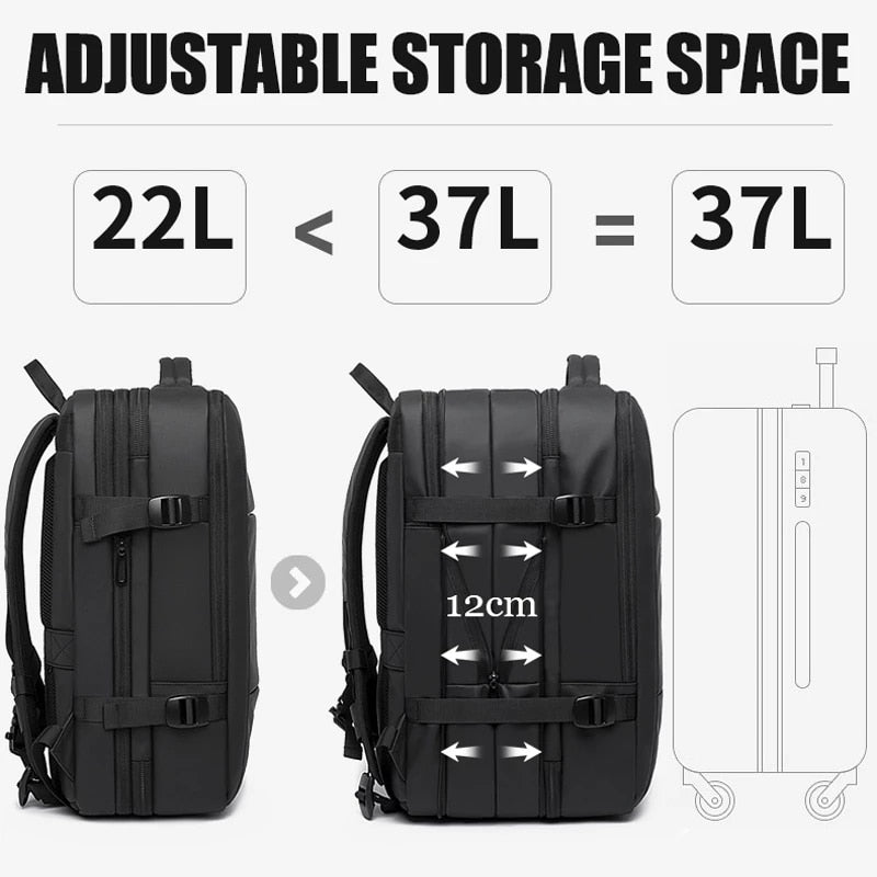 Expandable Backpack with USB