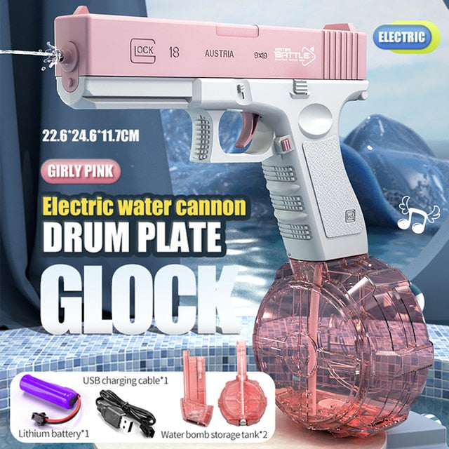 Automatic Toy Water Gun- pink upgraded