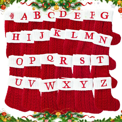 Knitted Letter Christmas Stockings