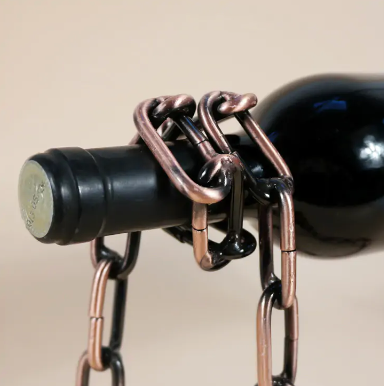 Iron Chain Wine Holder